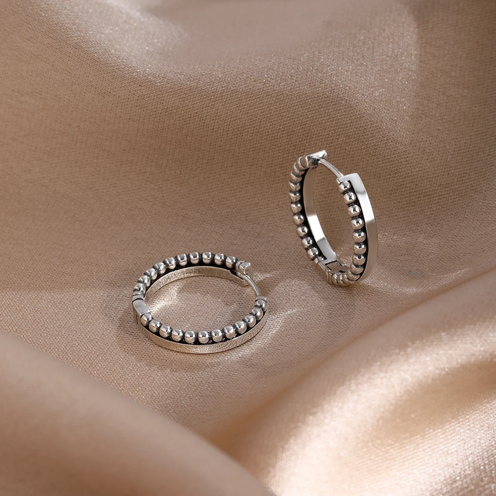 Women's 925 Sterling Silver Hoop Earrings Set with Zircon