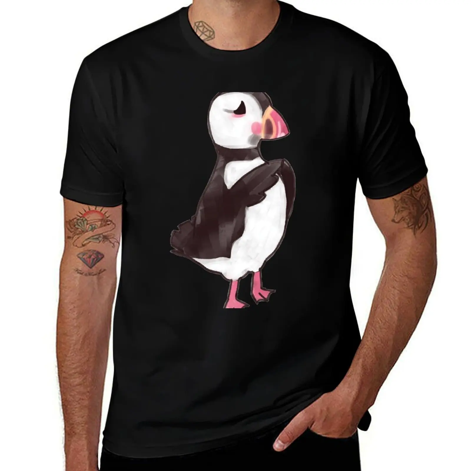 

Puffin T-Shirt anime tshirt t shirts for man pack cotton T-Shirt