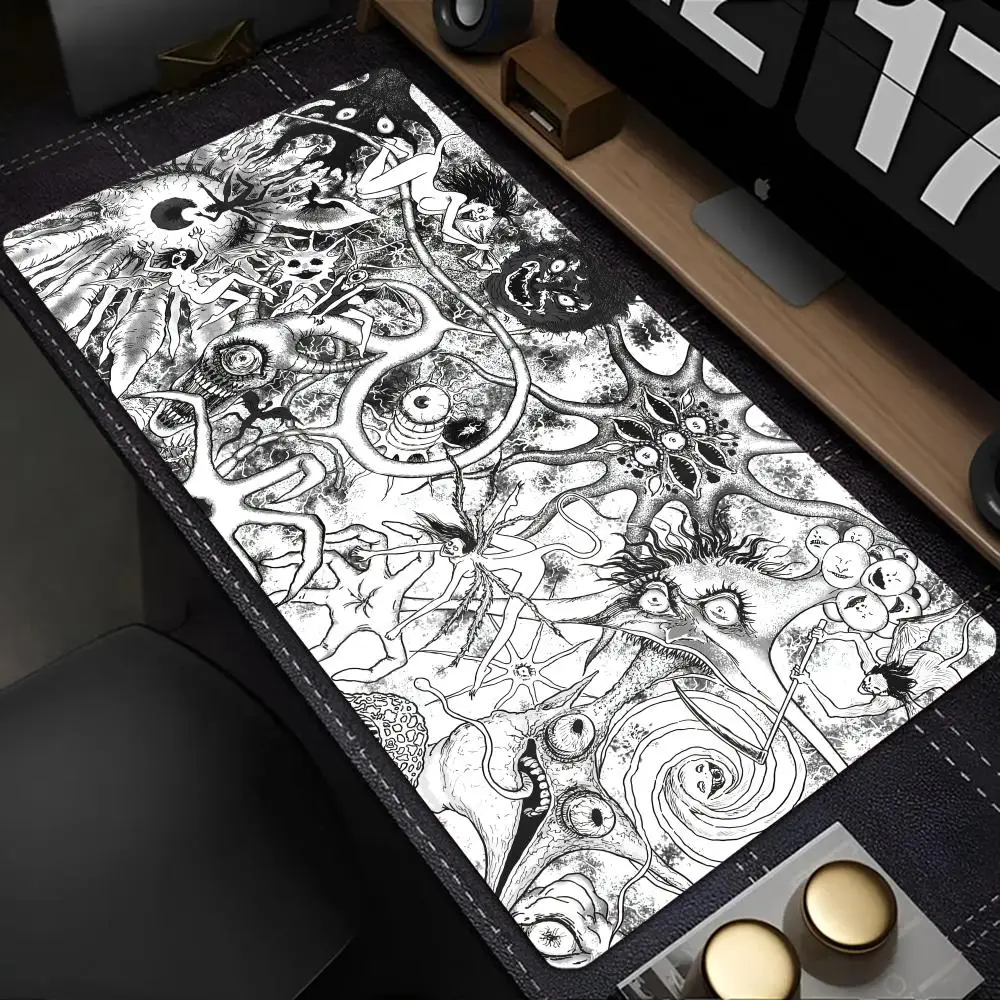 Horror anime girl Mouse Pad rubber anti-slip Desk Mat gamer pc accessories Gaming mat keypad mousepad suitable for work and game