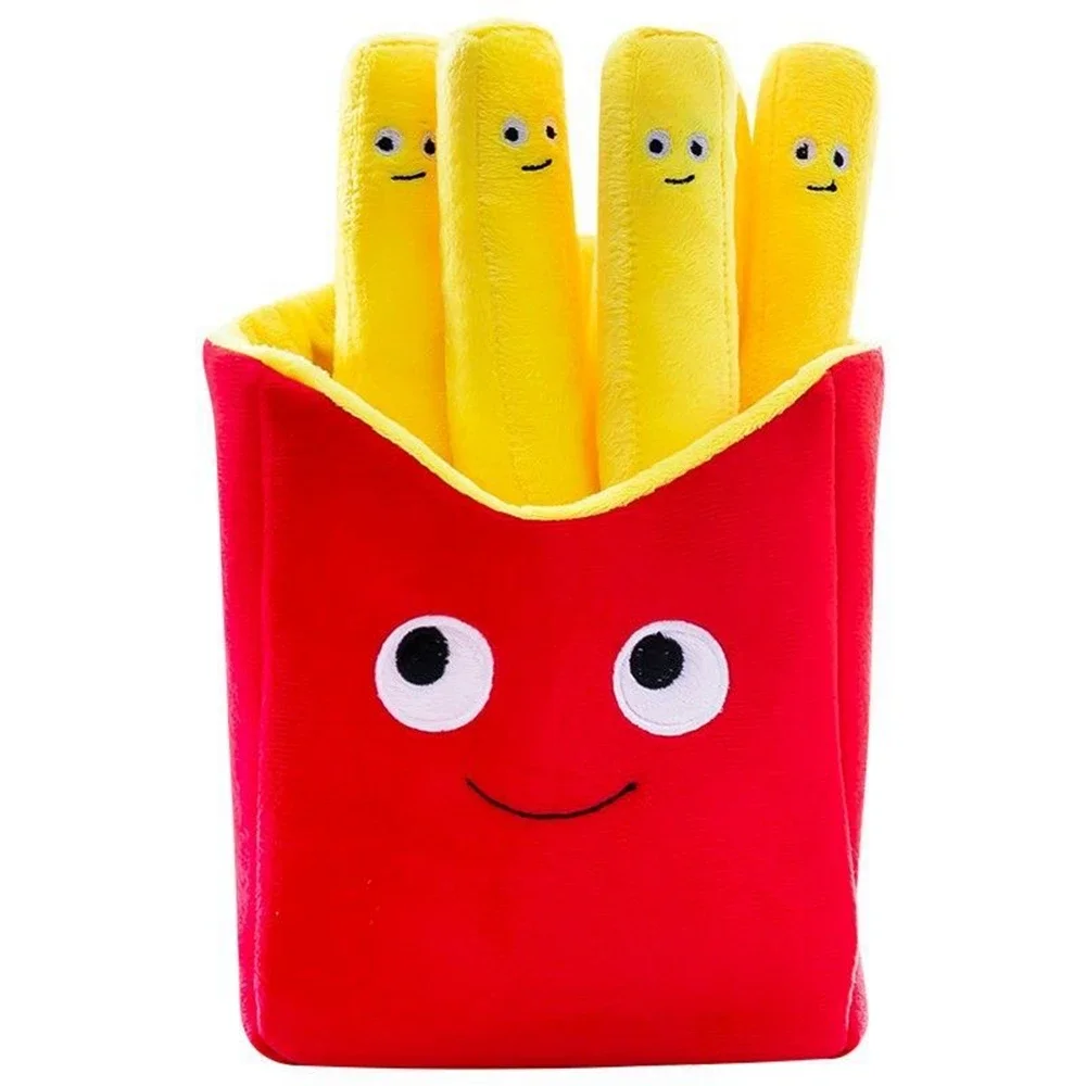 

30cm Creative Cute Fun French Fries Hamburger Plush Toy Foodie Snack Pillow Doll Girl Boy Birthday Gift Soft Fill Decoration