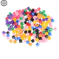 100pcs Plastic Snap On Hanger Size Markers Hangers Clips Circle Marker For Sizes Clothes Hanger Accessories Label Tube Marked