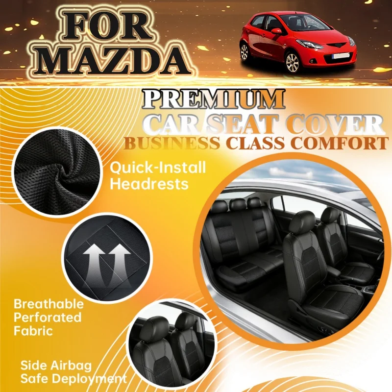Breathable car seat cover For Mazda Brand, breathable and ventilated, suitable for all seasons, suitable for long-distance use