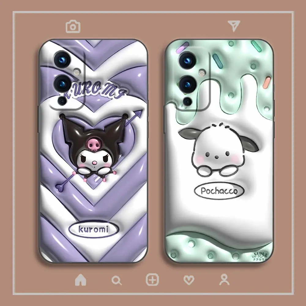 Anime Hello K-kitty K-Kuromi Phone Funda Coque Case For Oneplus 9 8 8T 7 7T 6 5T ACE 2V NORD CE 2 3 N10 N100 Pro Case Capa Shell