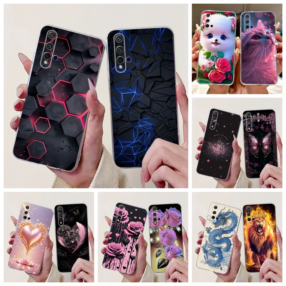 For Huawei Nova 5T Case YAL-L21 YAL-L61 YAL-L71 Nova5t Cover Luxury Marble Cartoon Soft Silicone Phone Cases For Honor 20 Fundas