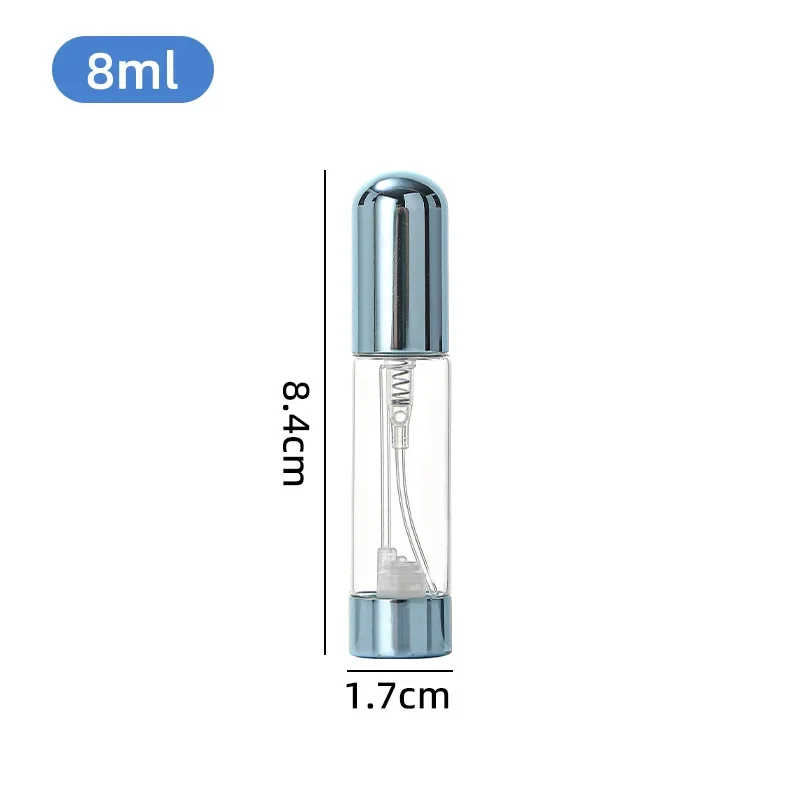 8ml มินิขวดน้ําหอมรีฟิลคอนเทนเนอร์เครื่องสําอางที่ว่างเปล่าแบบพกพาสเปรย์ Atomizer ขวดแบบพกพาขวดน้ําหอม