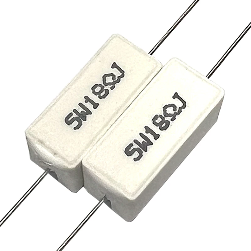 10pcs 5W 5% Cement Resistor Power Resistance  0.2R 1.8R 2.4R 12R 18R 12K 0.2 1.8 2.4 12 18 Ohm 0R2 1R8 2R4