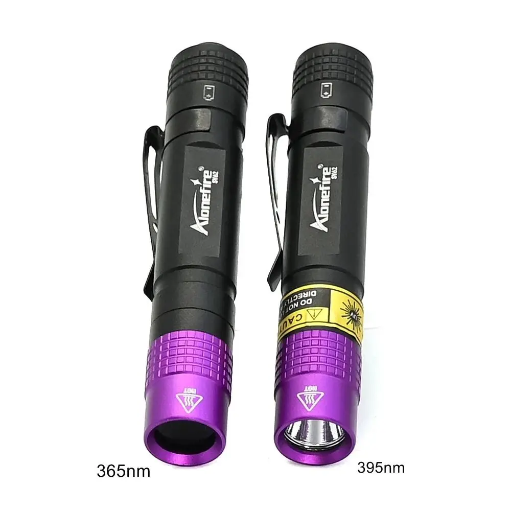 Portable Mini UV Flashlight Waterproof Practical Ultraviolet Light Torch Aluminum Alloy Durable UV Inspection Lamp