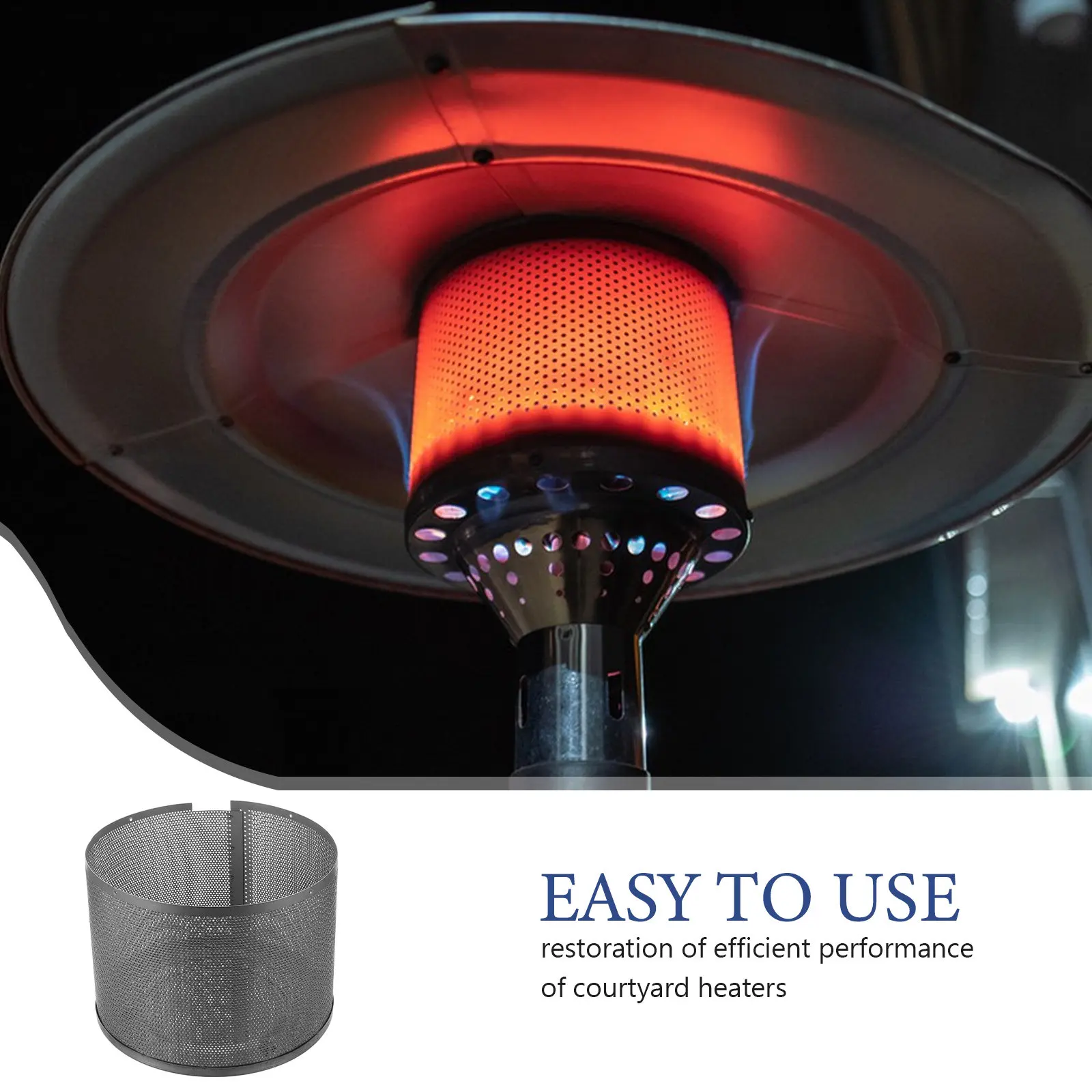 10.8 Inch Patio Heater Burner Screen Replacement Outdoor Heater Parts Compatible with Most Tower Patio Heaters Efficient Flame