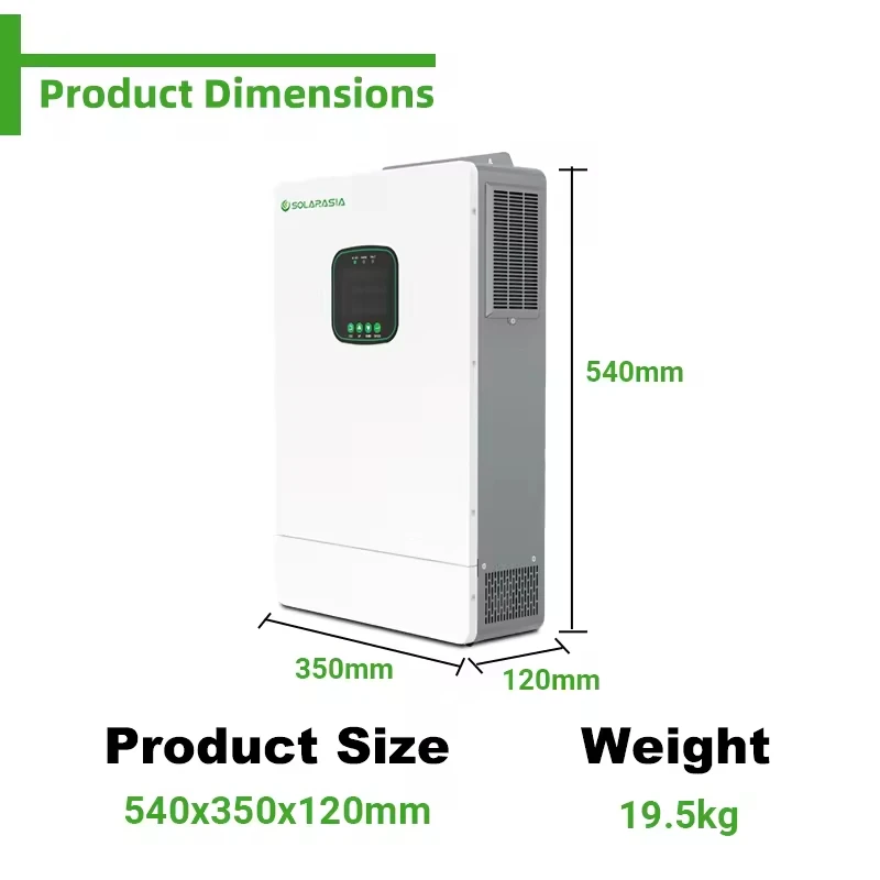 6.5KW التحكم الذكي المزدوج MPPT الهجين العاكس للطاقة الشمسية مرحلة واحدة 48 فولت تيار مستمر إلى 220 فولت التيار المتناوب عاكس الطاقة الشمسية مع دعم البطارية #5