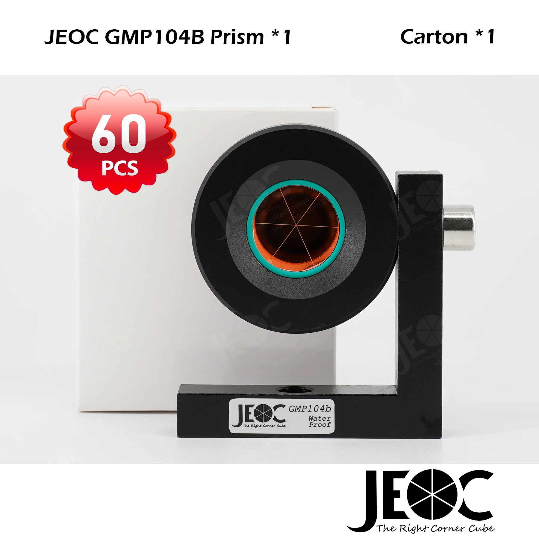 60  PCS JEOC 90 Degree Water Proof Monitoring Prism GMP104B, GMP104 1 inch L Bar Reflector, for Leica totalstation