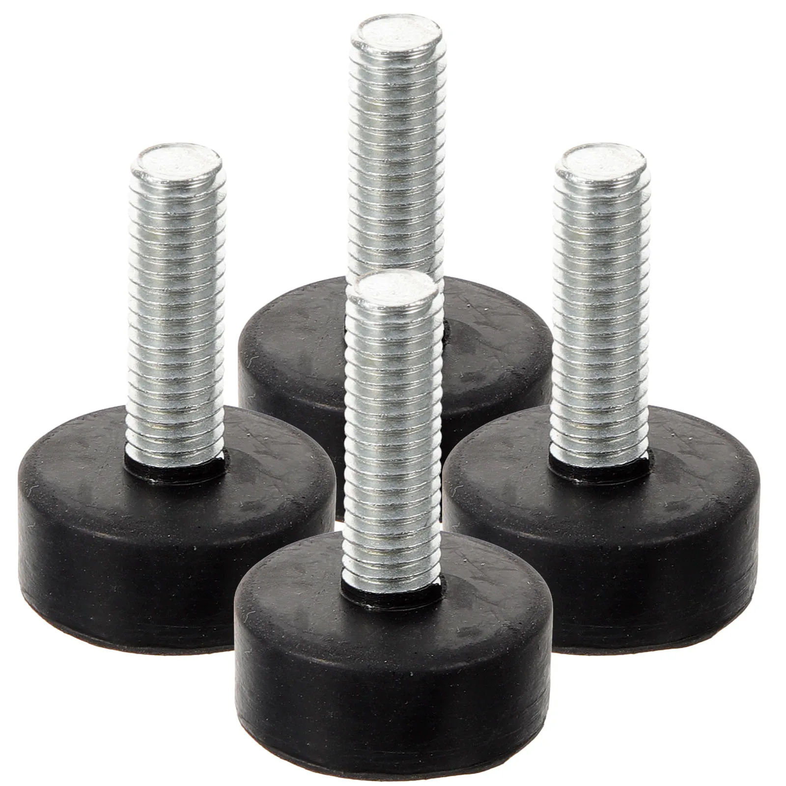 

4 Pcs Adjustable Rubber Feet Furniture Levelers M8x25 Shock Absorption Anti Slip Heavy Duty Table Leg Protectors