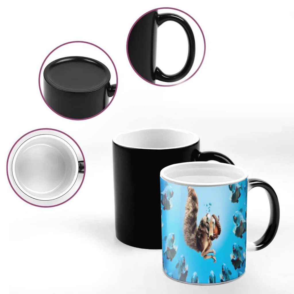 ICE AGE Cartoon One Piece Coffee Mugs And Mug Creative Color Change Tea Cup Ceramic Milk Cups Novelty Gifts