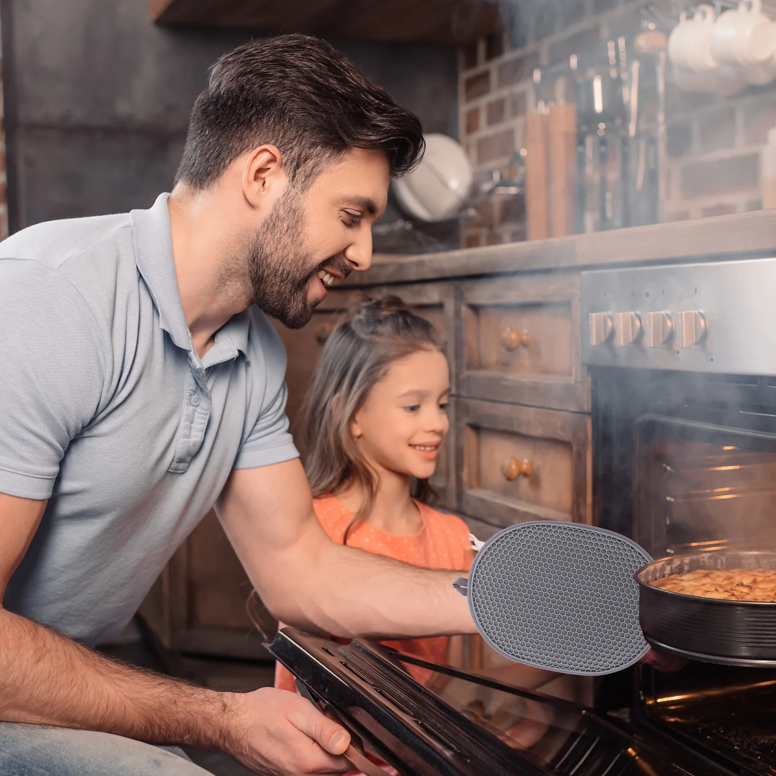 

【】Kitchen Oven Silicone Gloves Thick Heat Resistant Microwave Baking Gloves Non-Slip Anti-Scalding Household Cooking