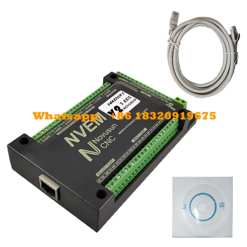 Mach3 NVEM V5 Controller   NVMPG Handwheel With USART Port Instead Of General Port6 Axis MPG For DIY CNC Router 75W 24V Power