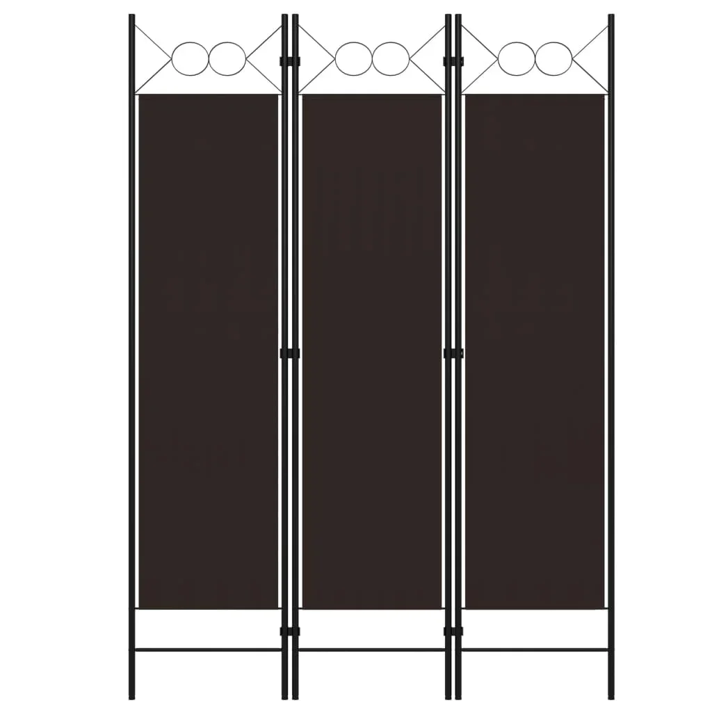 Vidaxl Brown 3-Panel Room Divider 120X180 Cm Privacy Screen,Blackout Screen,Interior Decoration