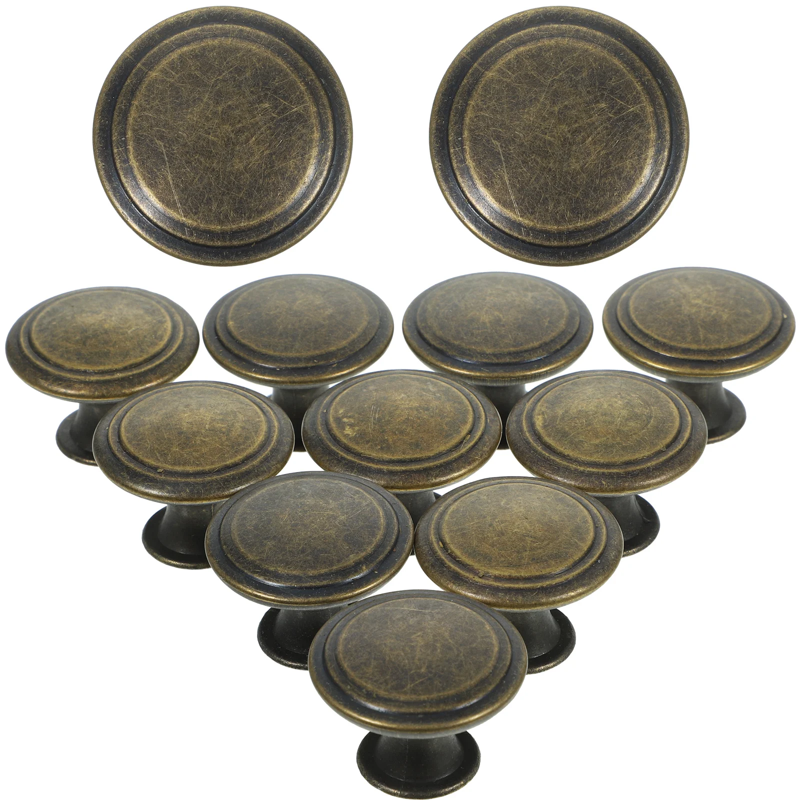 

12Pcs Compact Vintage Round Dresser Knobs Decorative Furniture Handles Drawer Pulls for Cabinet Cupboard Wardrobe