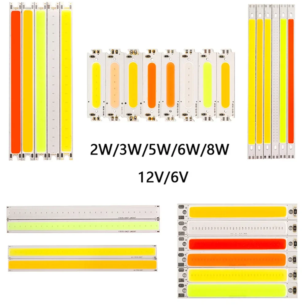 LED Chip Beads Multicolor Intensity COB LED Matrix Lamp 2W 3W 5W 6W 8W DIY Designs Suitable For Cars Work Home DC 12V/6V