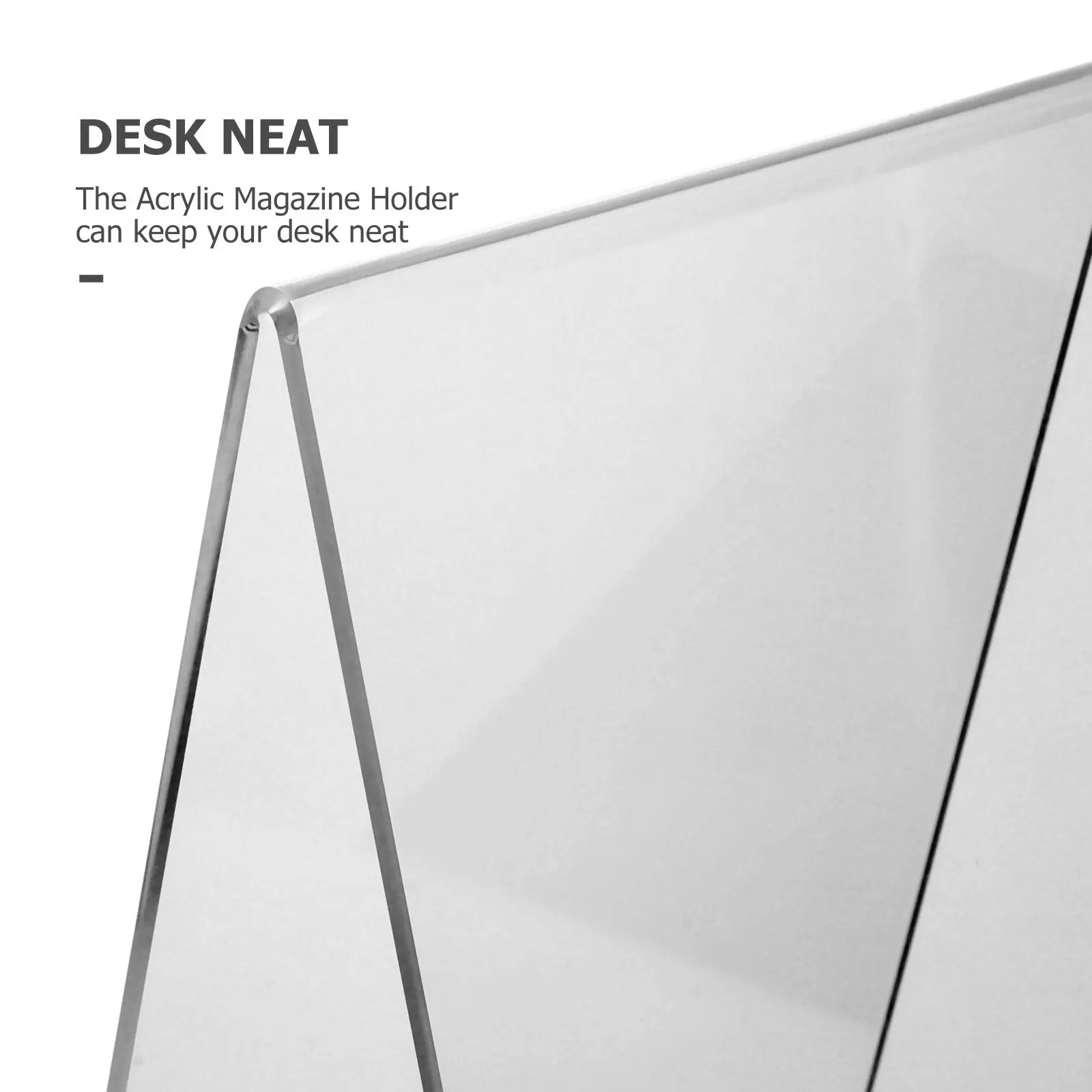 Acrylic Phone Holder Book Display Stand Transparent Desktop Rack for Mobiles Tablets Notebooks Records Papers Neat Desk