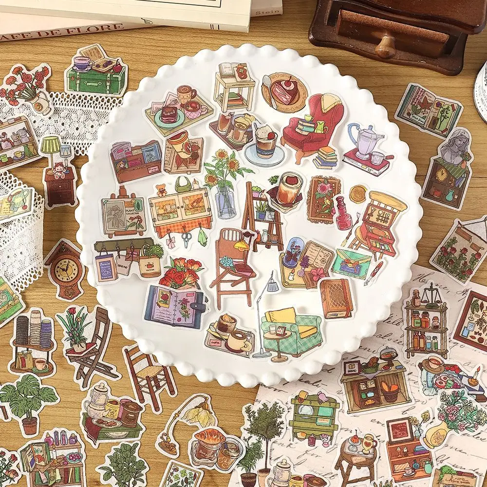 40 uds/1 lote de pegatinas de papelería Kawaii, colección de cuánto y falta, pegatinas decorativas para diario, artesanía de álbum de recortes
