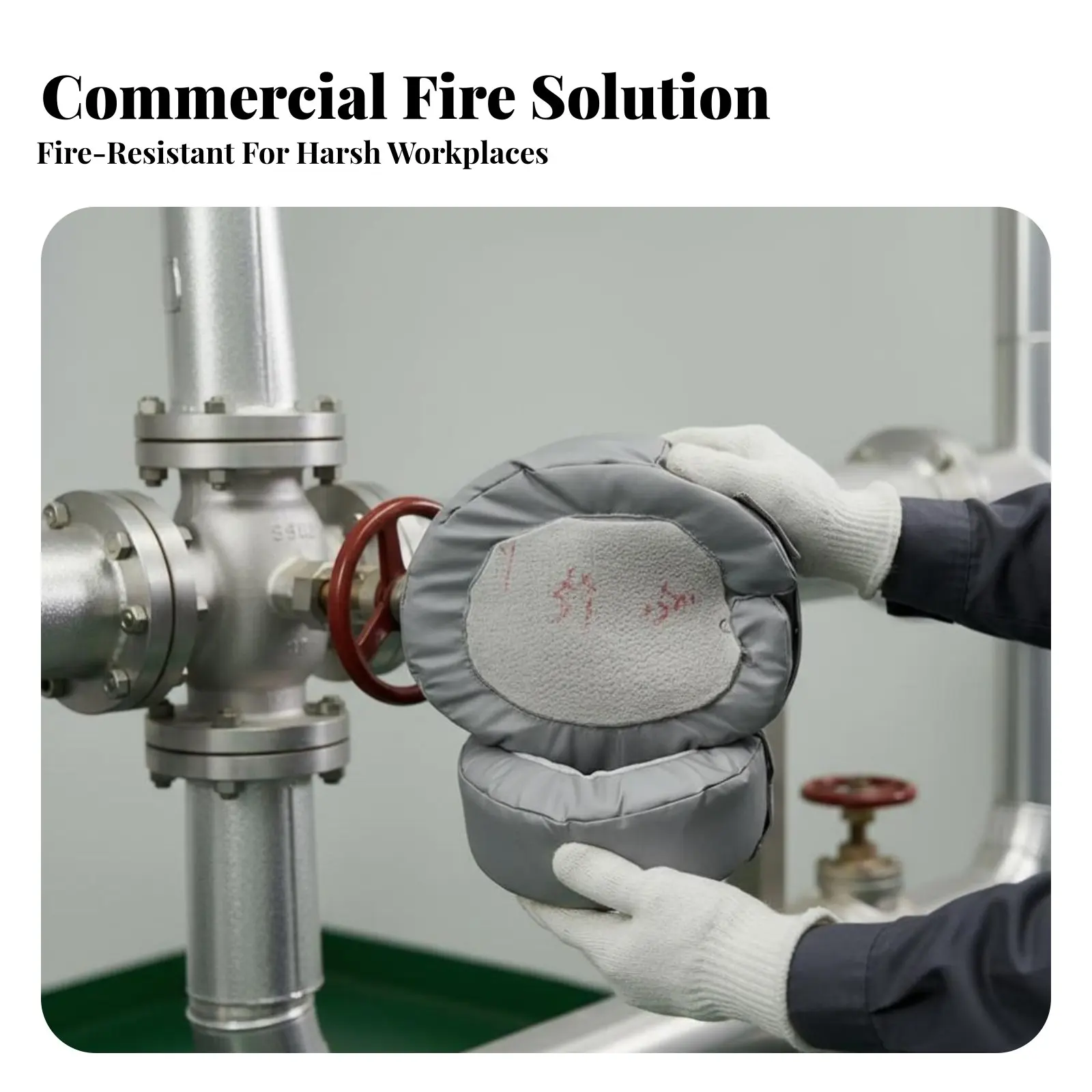 

Термоизоляционный чехол для клапанов, съемный гибкий термозащитный рукав для пара, коммерческая огнестойкая теплоизоляция