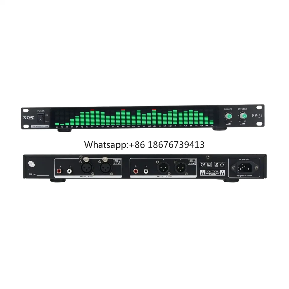 BDS PP-31 Green Digital Audio Spectrum Analyzer Display 1U Music VU Meter Segments