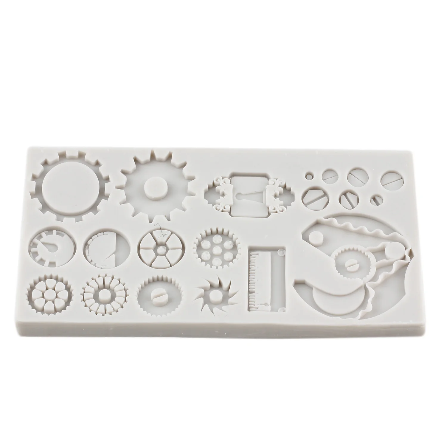 Mechanical Screw Gears Silicone Molds Steampunk Cupcake Topper Fondant Cake Decorating Tools Candy Clay Chocolate Gumpaste Mould