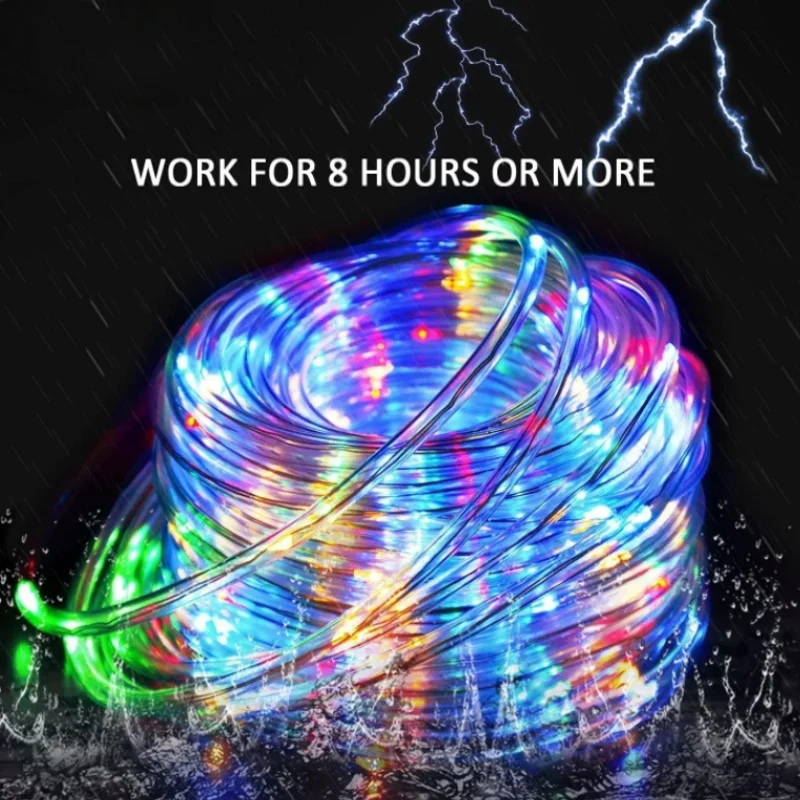 Rope Light Decoration - Solar String Lights Garden Waterproof Tube