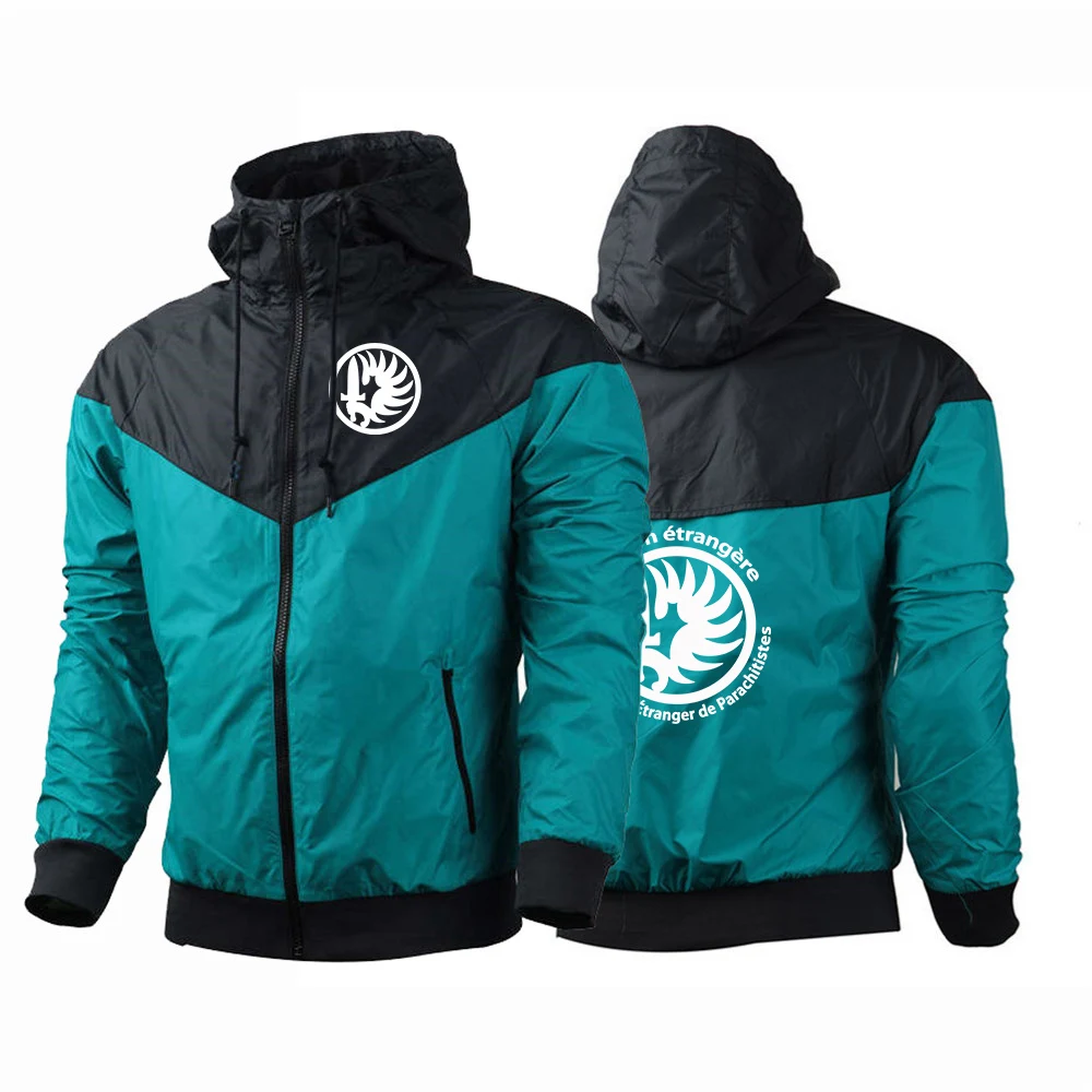 French Foreign Legion Special Forces War Army Men's Outdoor Cycling Coat with Hood Streetwear Hiking Windproof Jackets Hoodies