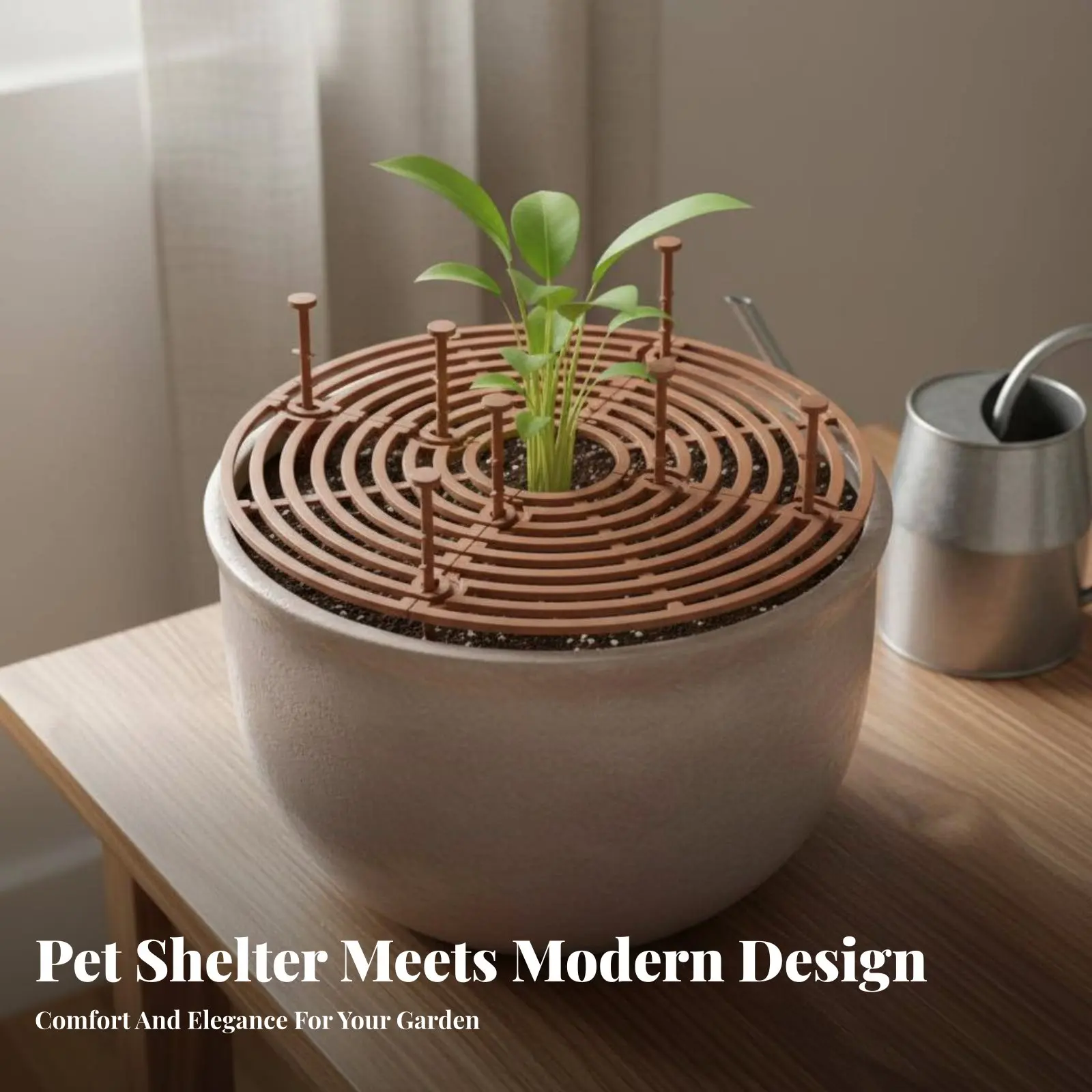Flower Pot Soil Protector Customizable Flower Pot Soil Guard Pet Digging Barrier Sturdy Material Gardening Supply for Indoor view 4