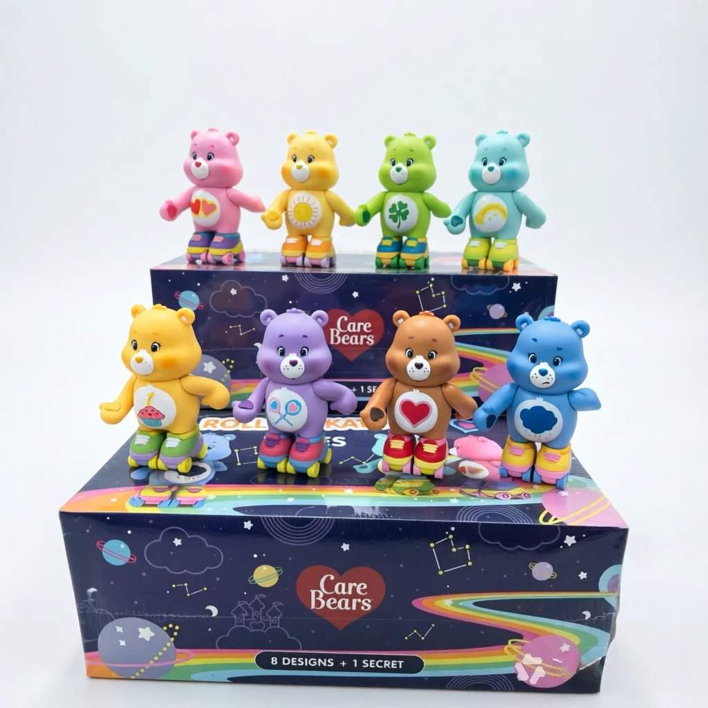 Offizielle Care Bears Rollschuh-Serie Blind Box Mystery Box Niedliche Kawaii Grumpy Cheer Bear Actionfigur Sammlerstück Spielzeug Geschenk