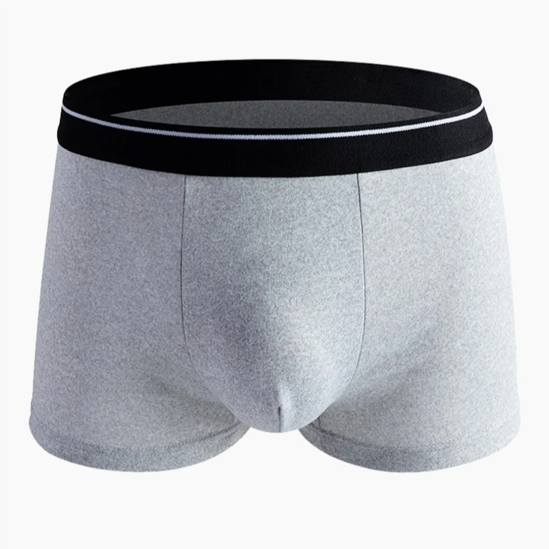 10 pieces of men's solid color underwear, soft and snug fitting flat corner pants that do not stretch the legs