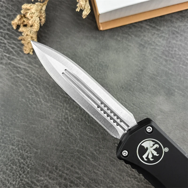 Survival rescue tool knife high hardness 440C blade camping hunting zinc alloy handle convenient folding knife with nylon cover