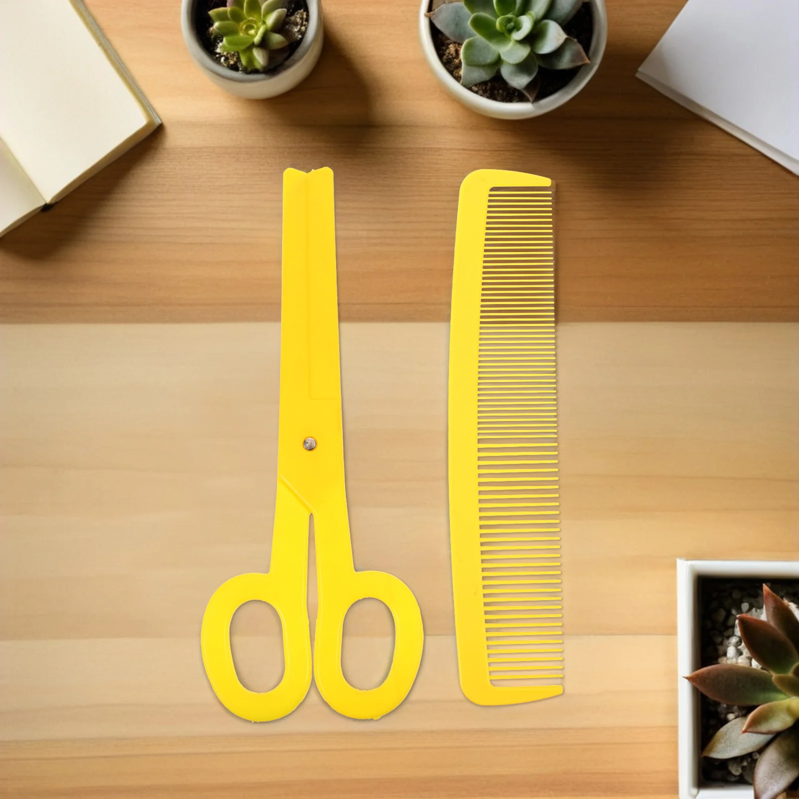 

2pcs Giant Clown Scissors Combs Jumbo Plastic Props For Halloween Circus Stage Performances Oversized Costume Party Decorations