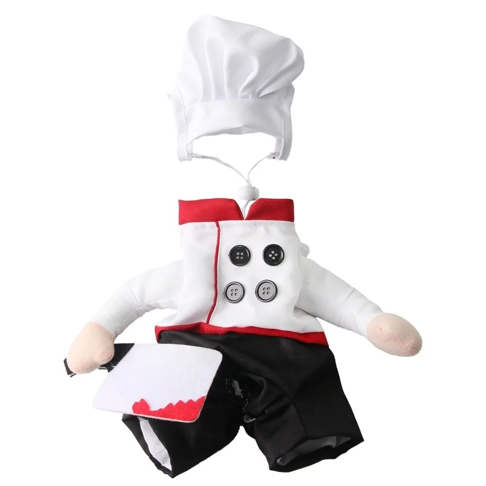 Disfraz de Chef Divertido y Ajustable para Mascotas, Transpirable y Cómodo, Disfraces de Cosplay para Perros, Ropa de Halloween para Perros de Poliéster