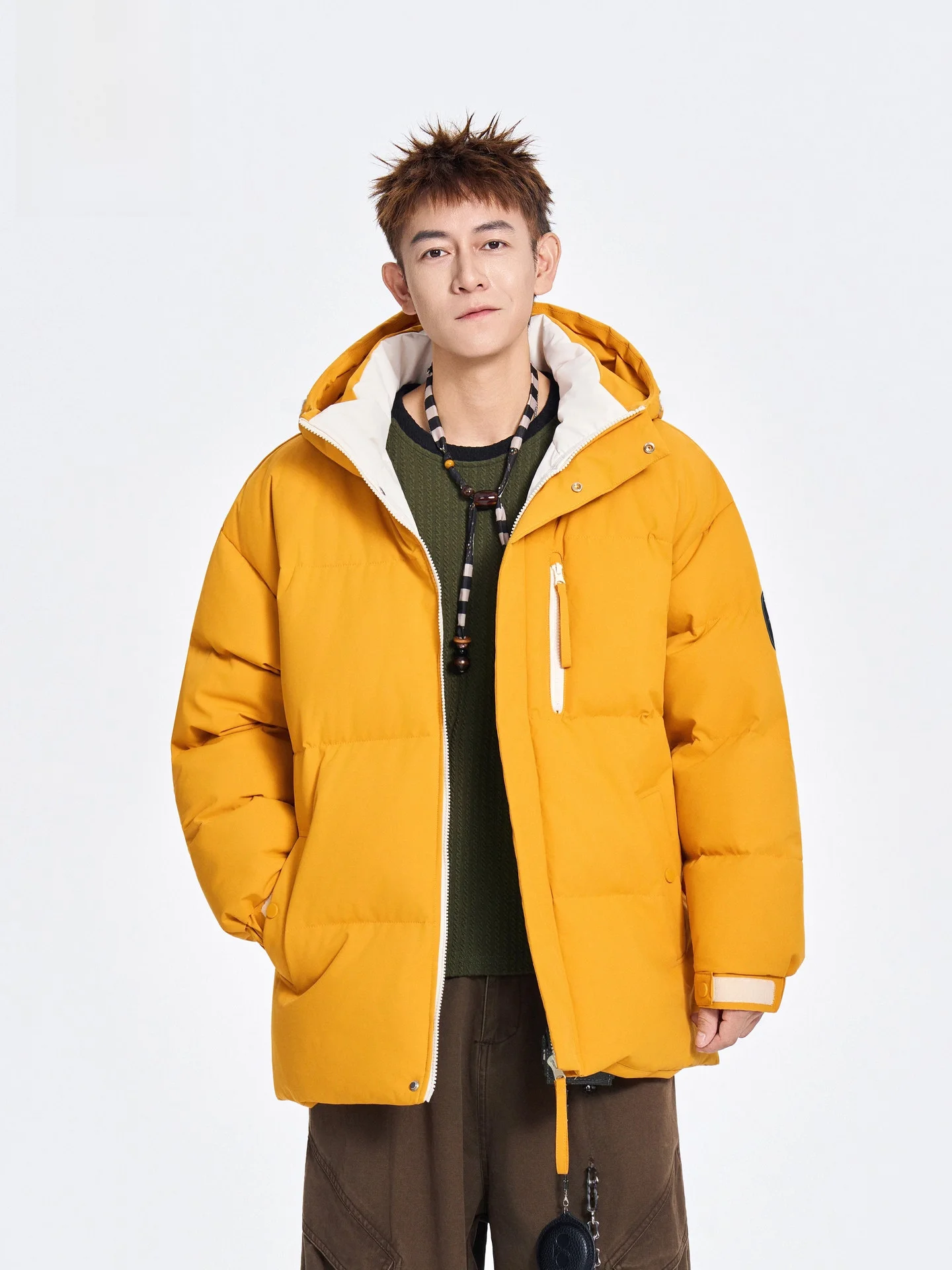 

Nainilu Trendy Brand Winter New Thickened Hooded Cotton Jacket Men Retro Couple Match Warm Casual Cotton Coat Zipper Closure ...