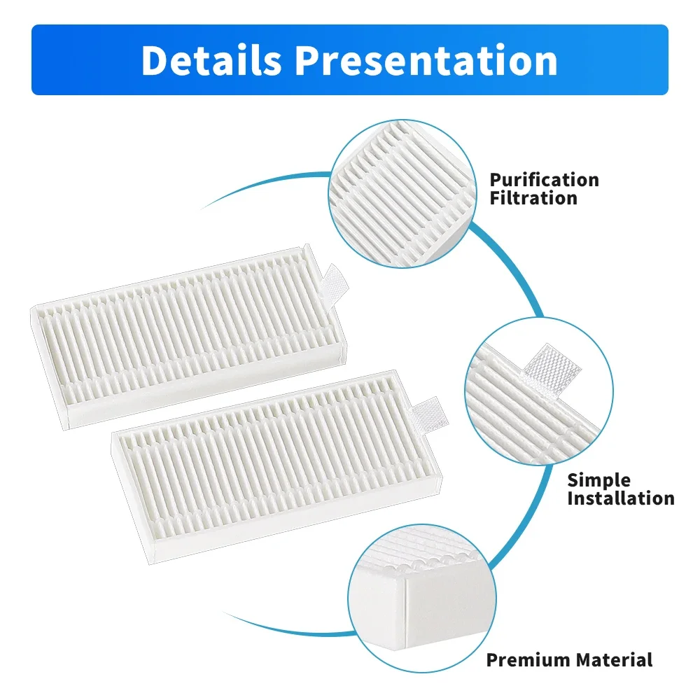 HEPA Filters For ECOVACS DEEBOT X9Pro/X9 Pro Omni/T80 Omni/X8 Pro Omni/X8 Omni/X11 PRO OMNI/X11 OMNICYCLONE Robot Vacuum Parts