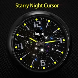 Car Clock Watch Modified Car Interior Electronic Quartz Watch Car Decoration with logo For Toyota Benz Audi Peugeot Skoda