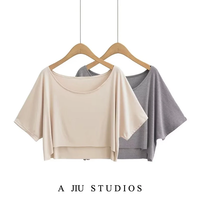 تي شيرت نسائي قصير الأكمام فضفاض ورقيق لرقص الشارع والهيب هوب والجاز، يكشف البطن ويحمي من الشمس، مناسب للصيف بأسلوب الشارع #3