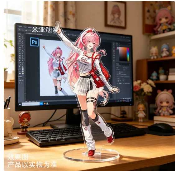 Japanese Anime Wuthering Waves Rover Aemeath Acrylic Stand Figure Model Plate Cosplay Collection Desktop Decor Gifts MM