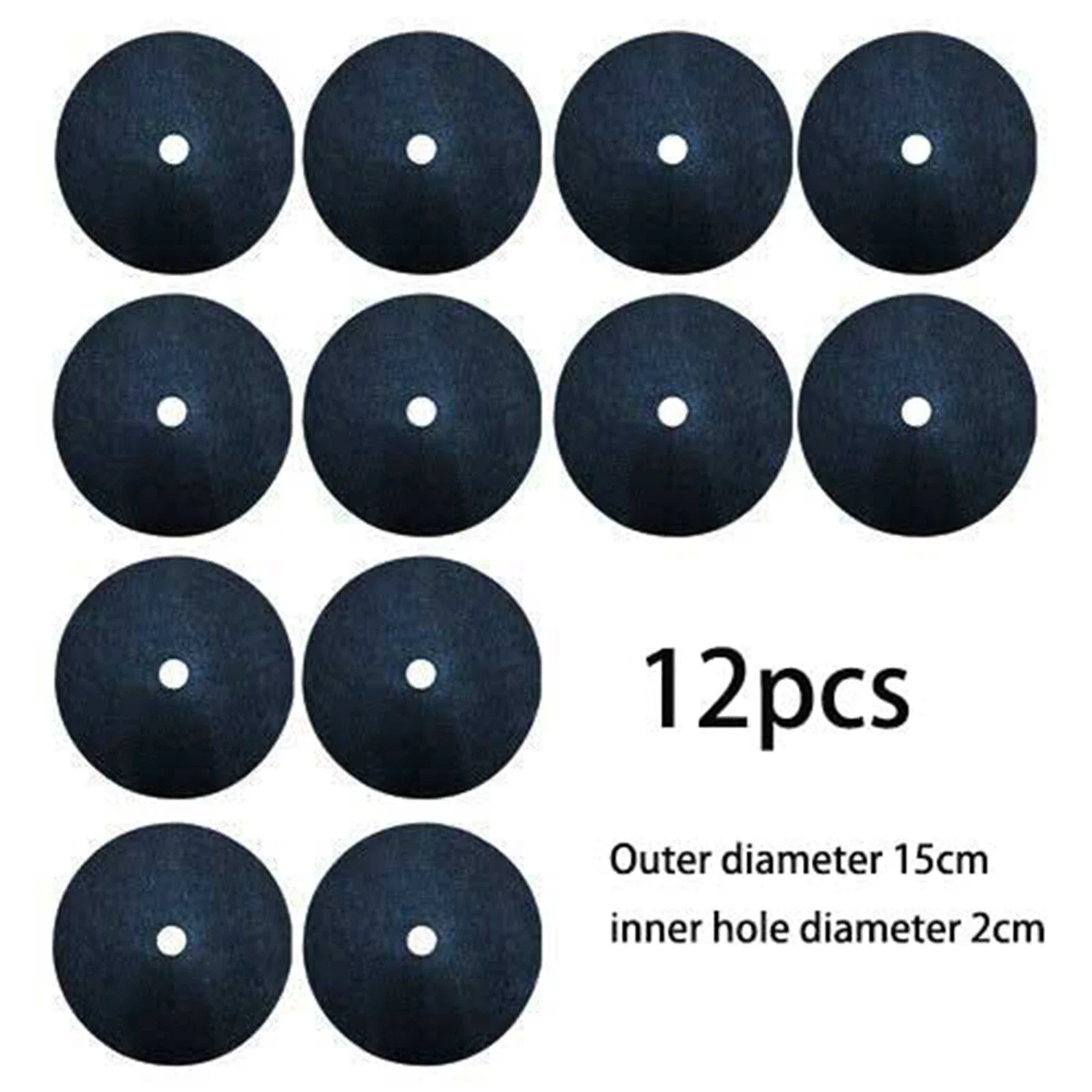 Brand New High Quality Shading Mats 12pcs 15-42cm Disc Black Natural Hanging Non-woven Fabric Ring Tree Protector Mats