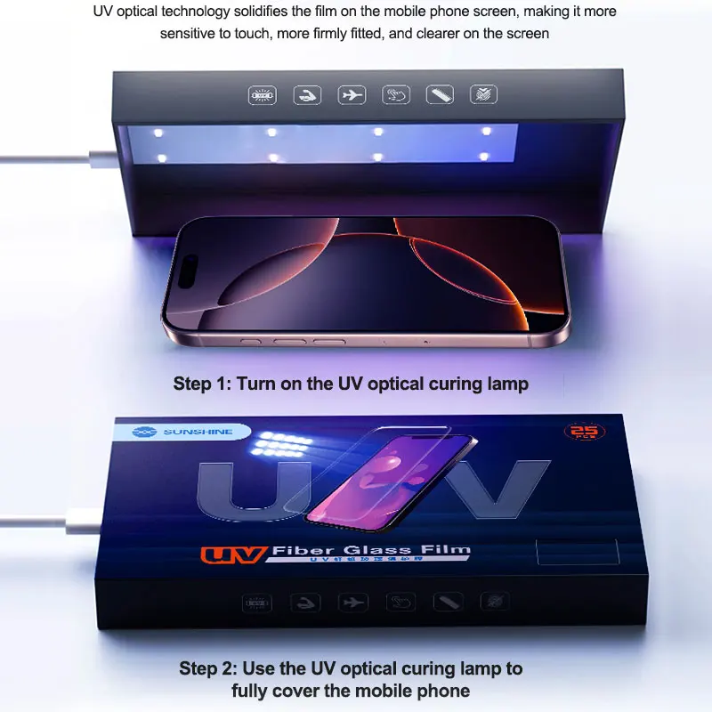 أشعة الشمس UV-2 HD مكافحة مختلس النظر دون زاوية الأشعة فوق البنفسجية هيدروجيل فيلم مع رمز إعادة الشحن لآلة قطع الأفلام سلسلة Y22 890C