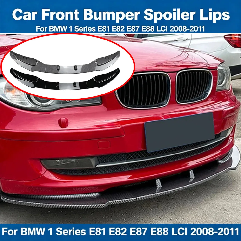 

Car Front Bumper Spoiler Lips for BMW 1 Series E81 E82 E87 E88 LCI 2008-2011 Lower Shovel Skirt Board Auto Accessories Tuning
