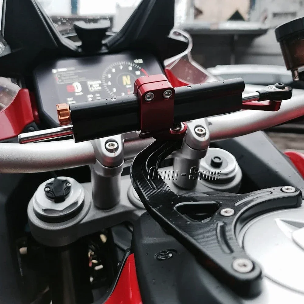 Motorcycle Accessories Stabilizing directional Steering Damper Bracket Kits For Ducati Multistrada V4 S Pikes Peak RS 2021-2024 - Image 6