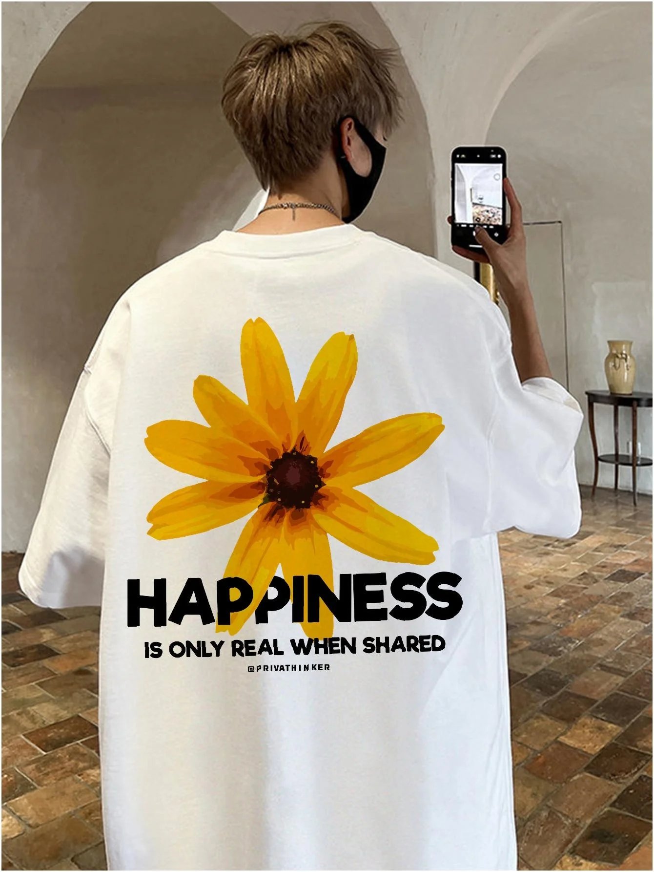 

Hip Hop Brand Men Daisy Graphic T-shirts Fashion Oversized Casual Clothing Short Sleeve Unisex Tees Fashion Cotton Male Tops