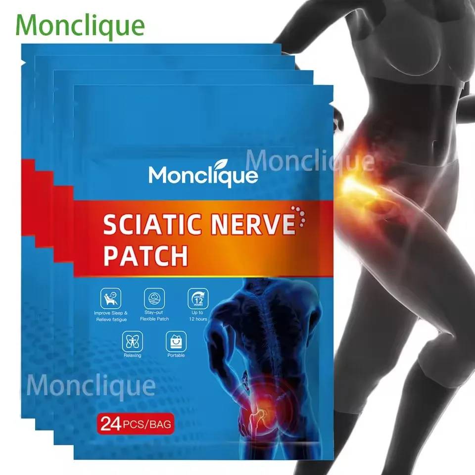 

24-96 шт. Пластыри для ухода за седалищным нервом, успокаивающие бандажи для тазового нерва, дышащие массажные пластыри для седалищного мышца, средства для расслабления тела и восстановления таза