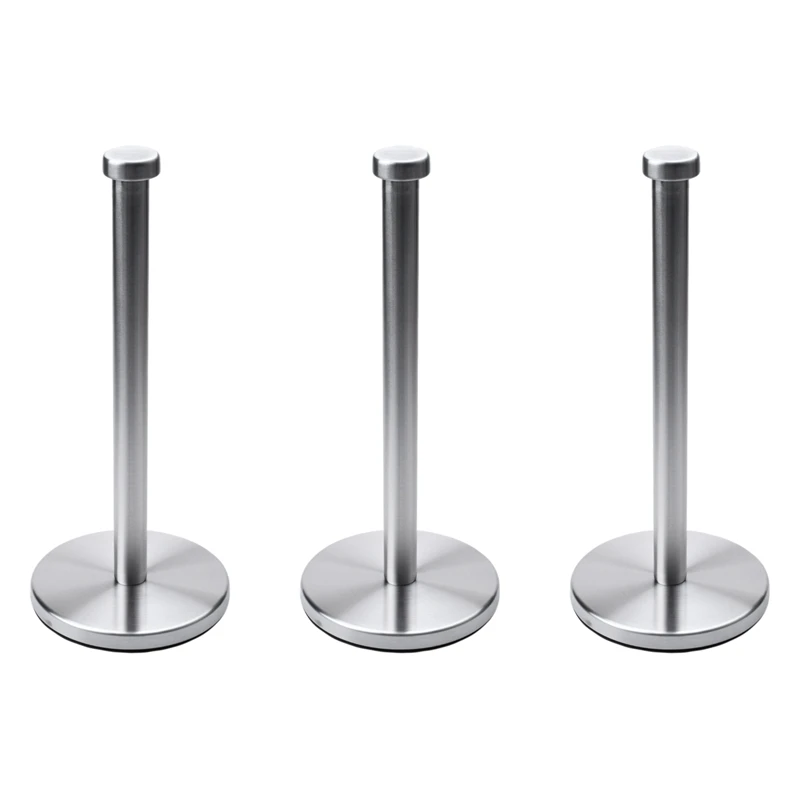 

3X Stainless Steel Roll Paper Towel Rack Kitchen Tissue Holder Bathroom Toilet Paper Stand Napkin Rack House Tool