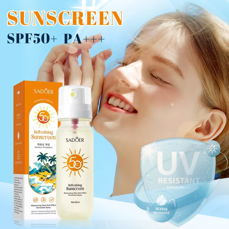 

90ml Clear and Multi-effect Sunscreen Spray Moisturizing Spray Anti-aging Moisturizing Whitening Sunscreen Cream