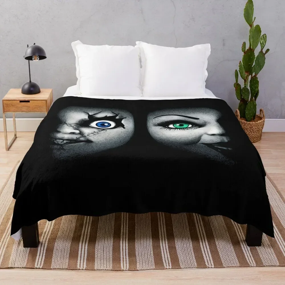 Bride of Chucky Throw Blanket Flannel Fabric funny gift Blankets Sofas Of Decoration Blankets