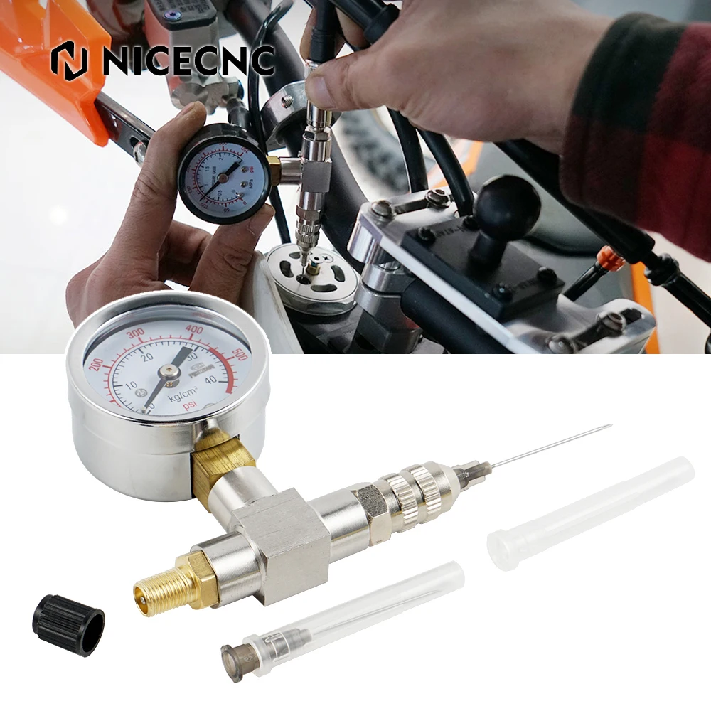 600PSI 40Bar Shock Absorber Nitrogen Fill Tool Pressure Gauge Needles Kit for Honda Yamaha Suzuki Kawaski Polaris ATV UTV Raptor