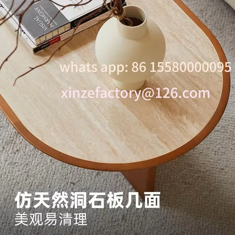 غرفة المعيشة طاولة القهوة العتيقة البيضاوية القابلة للتخصيص